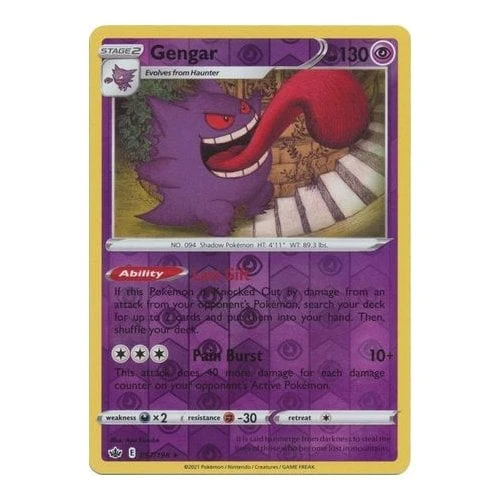 Chilling Reign 057/198 Gengar (Reverse Holo)