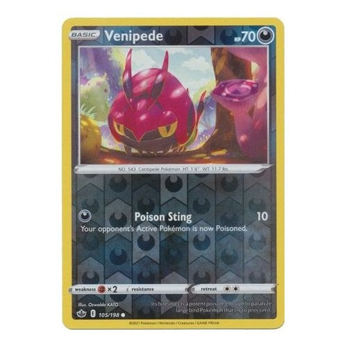 Chilling Reign 105/198 Venipede (Reverse Holo)