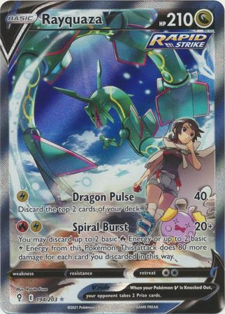 Evolving Skies 194/203 Rayquaza V (Alternative Art, Full Art