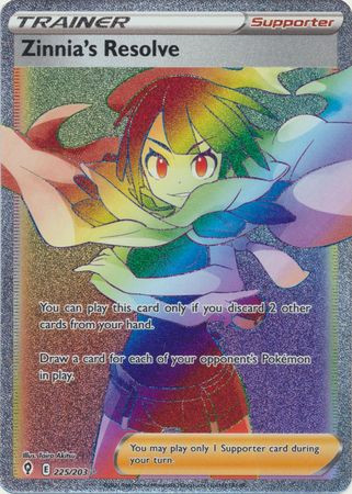 Evolving Skies 225/203 Zinnia's Resolve (Rainbow Rare)