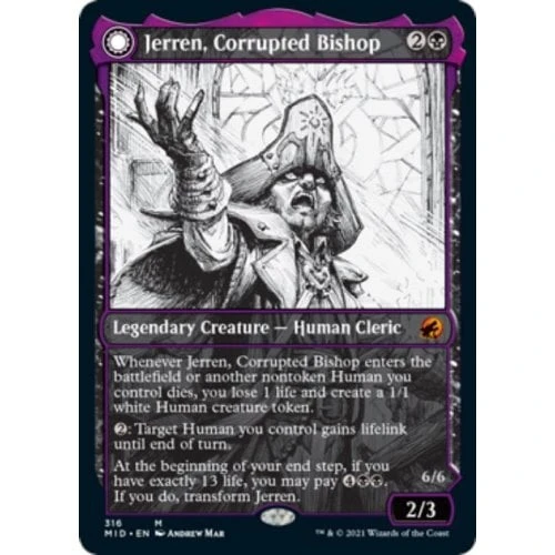 Jerren, Corrupted Bishop // Ormendahl, the Corrupter (Eternal Night)