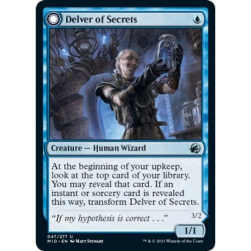Delver of Secrets // Insectile Aberration (foil)
