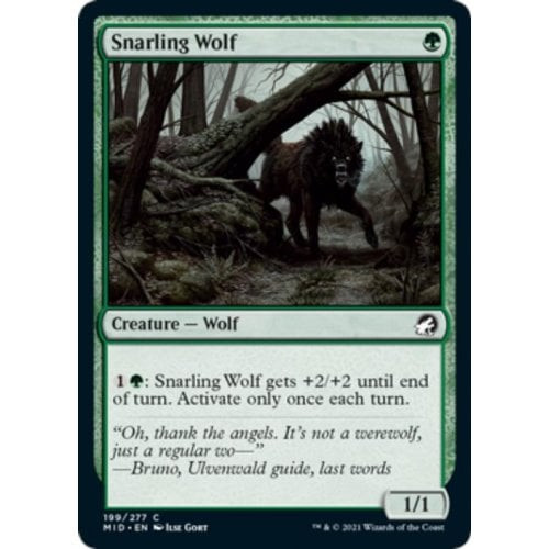 Snarling Wolf (foil) | Innistrad: Midnight Hunt