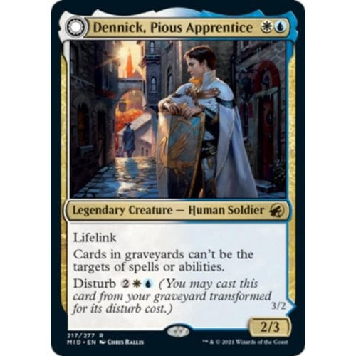 Dennick, Pious Apprentice // Dennick, Pious Apparition (foil)