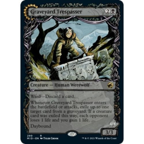 Graveyard Trespasser // Graveyard Glutton (Equinox Frame foil)