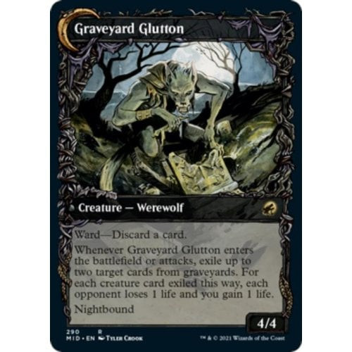 Graveyard Trespasser // Graveyard Glutton (Equinox Frame foil)