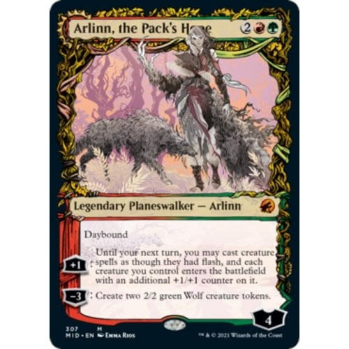 Arlinn, the Pack's Hope // Arlinn, the Moon's Fury (Equinox Frame foil)