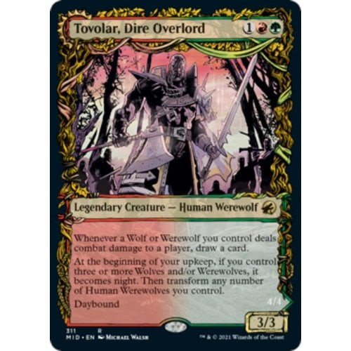 Tovolar, Dire Overlord // Tovolar, the Midnight Scourge (Equinox Frame foil)
