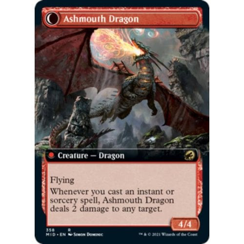 Smoldering Egg // Ashmouth Dragon (Extended Art foil)