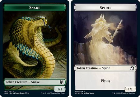 Innistrad: Midnight Hunt Commander - Spirit / Snake Token