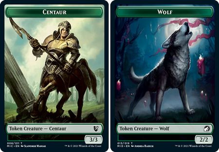 Innistrad: Midnight Hunt Commander - Centaur / Wolf Token