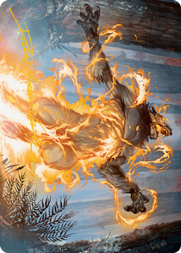 Burn the Accursed Art Card (Gold Signature)