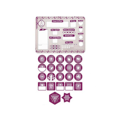 Dungeons & Dragons 5th Edition: Bard Token Set (Player Board & 23 tokens)
