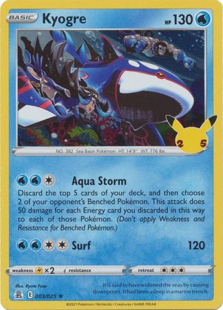 Celebrations 03/25 Kyogre (Holo)