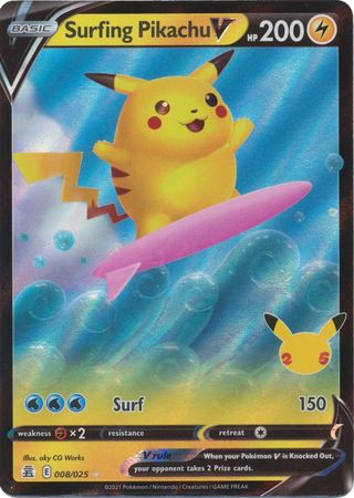 Celebrations 08/25 Surfing Pikachu V (Half Art)