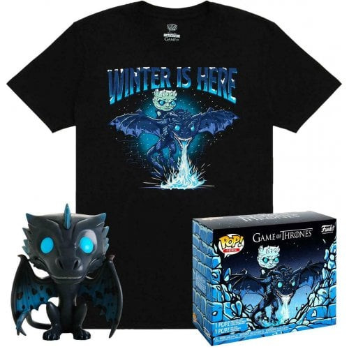 POP! & Tee: Game of Thrones - Icy Viserion (Glow in the Dark) & Winter is Here Tee T-Shirt