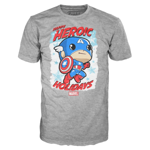 POP! Tee: Happy Heroic Holidays Captain America