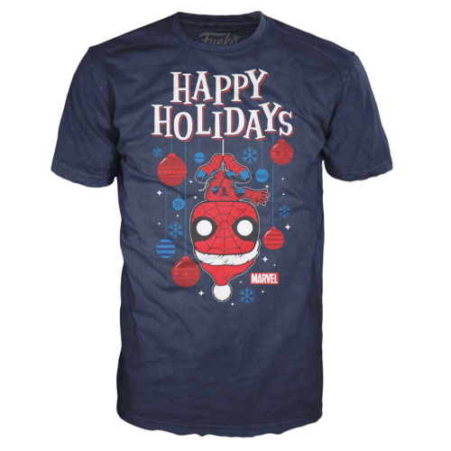 POP! Tee: Happy Holidays Spider-man