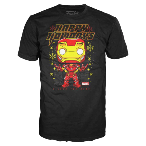 POP! Tee: Holiday Iron Man 'I love you 3000'