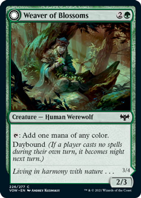 Weaver of Blossoms // Blossom-Clad Werewolf | Innistrad: Crimson Vow