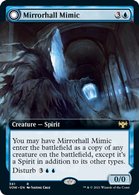 Mirrorhall Mimic // Ghastly Mimicry (Extended Art) | Innistrad: Crimson Vow
