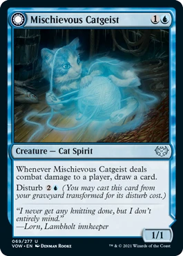 Mischievous Catgeist // Catlike Curiosity (foil)