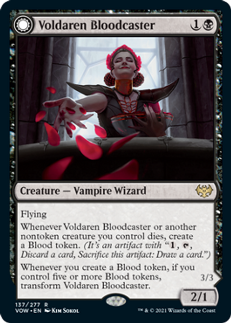 Voldaren Bloodcaster // Bloodbat Summoner (foil) | Innistrad: Crimson Vow