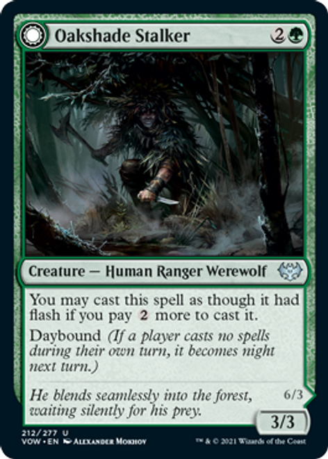 Oakshade Stalker // Moonlit Ambusher (foil) | Innistrad: Crimson Vow