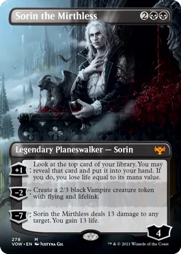 Sorin the Mirthless (Borderless Art) (foil)