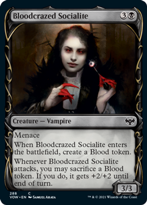 Bloodcrazed Socialite (Fang Frame) (foil) | Innistrad: Crimson Vow