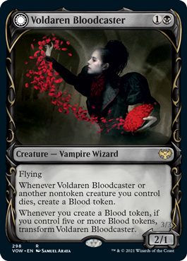 Voldaren Bloodcaster // Bloodbat Summoner (Fang Frame) (foil)