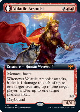 Volatile Arsonist // Dire-Strain Anarchist (Extended Art) (foil)