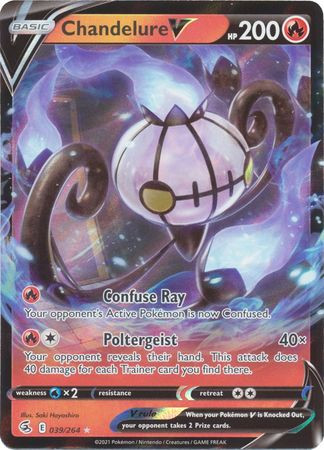 Fusion Strike 039/264 Chandelure V (Half Art)