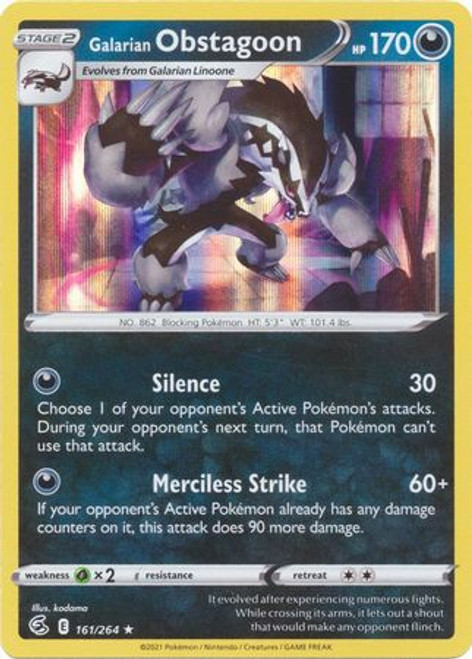 Fusion Strike 161/264 Galarian Obstagoon (Holo)