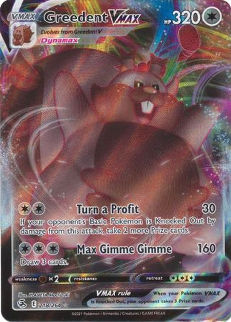 Fusion Strike 218/264 Greedent VMAX (Full Art)