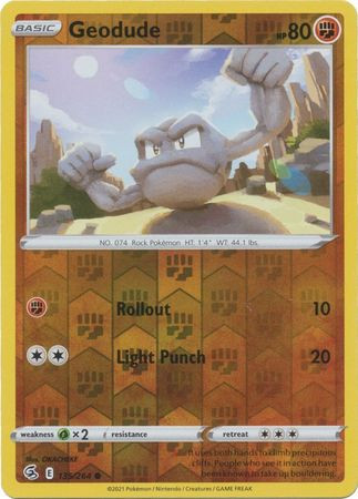 Fusion Strike 135/264 Geodude (Reverse Holo)
