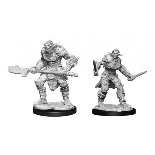 D&D Nolzur's Marvelous Miniatures - Bugbear Male Barbarian & Bugbear Female Rogue (90311)