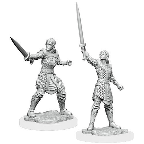 Critical Role Unpainted Miniatures - Human Female Dwendalian Empire Fighter (90386)
