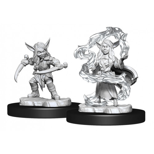 Critical Role Unpainted Miniatures (Wave 1) - Goblin Sorcerer and Rogue Female