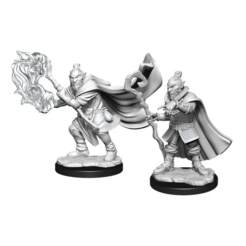 Critical Role Unpainted Miniatures - Hobgoblin Male Wizard and Druid (90389)