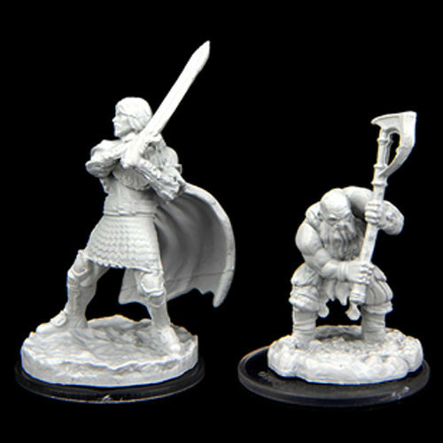 Critical Role Unpainted Miniatures - Westruun Militia Swordsman & Kraghammer Axeman (90471)