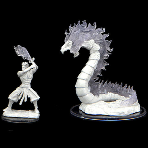 Critical Role Unpainted Miniature Wave 2 - Ashari Firetamer & Inferno Serpent