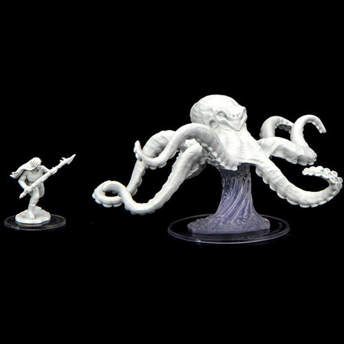 Critical Role Unpainted Miniature Wave 2 - Ashari Waverider & Octopus
