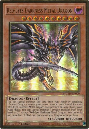 MGED-EN009 Red-Eyes Darkness Metal Dragon (alternate art)