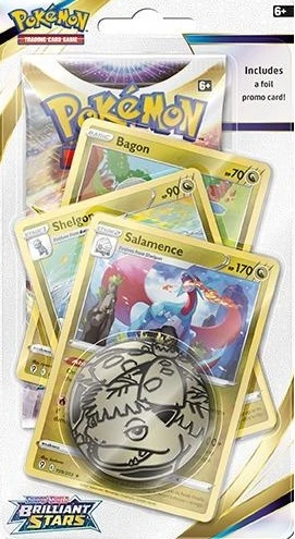 SWSH Brilliant Stars Premium Checklane Blister Salamence