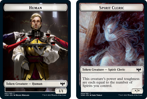 Innistrad: Crimson Vow - Human (#1) // Spirit Cleric Token (foil) | Innistrad: Crimson Vow