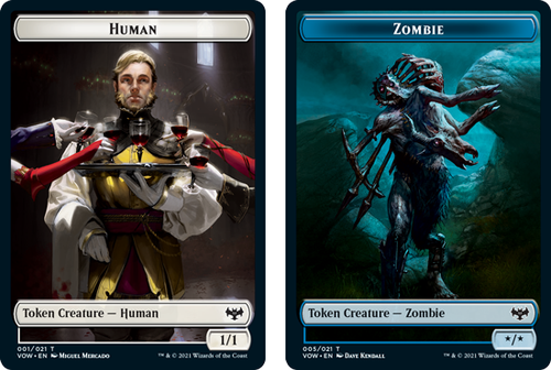 Innistrad: Crimson Vow - Human (#1) // Zombie (#5) Token (foil)