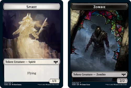 Innistrad: Crimson Vow - Spirit (#2) // Zombie (#8) Token (foil)