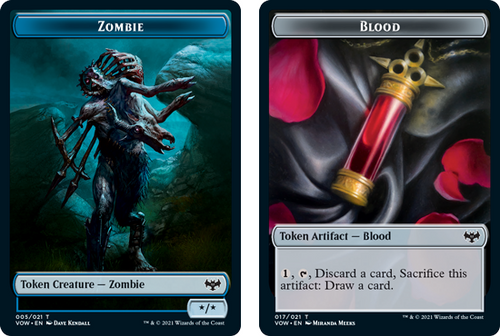 Innistrad: Crimson Vow - Zombie (#5) // Blood Token (foil) | Innistrad: Crimson Vow