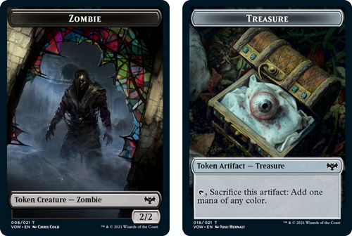 Innistrad: Crimson Vow - Zombie (#8) // Treasure Token (foil)